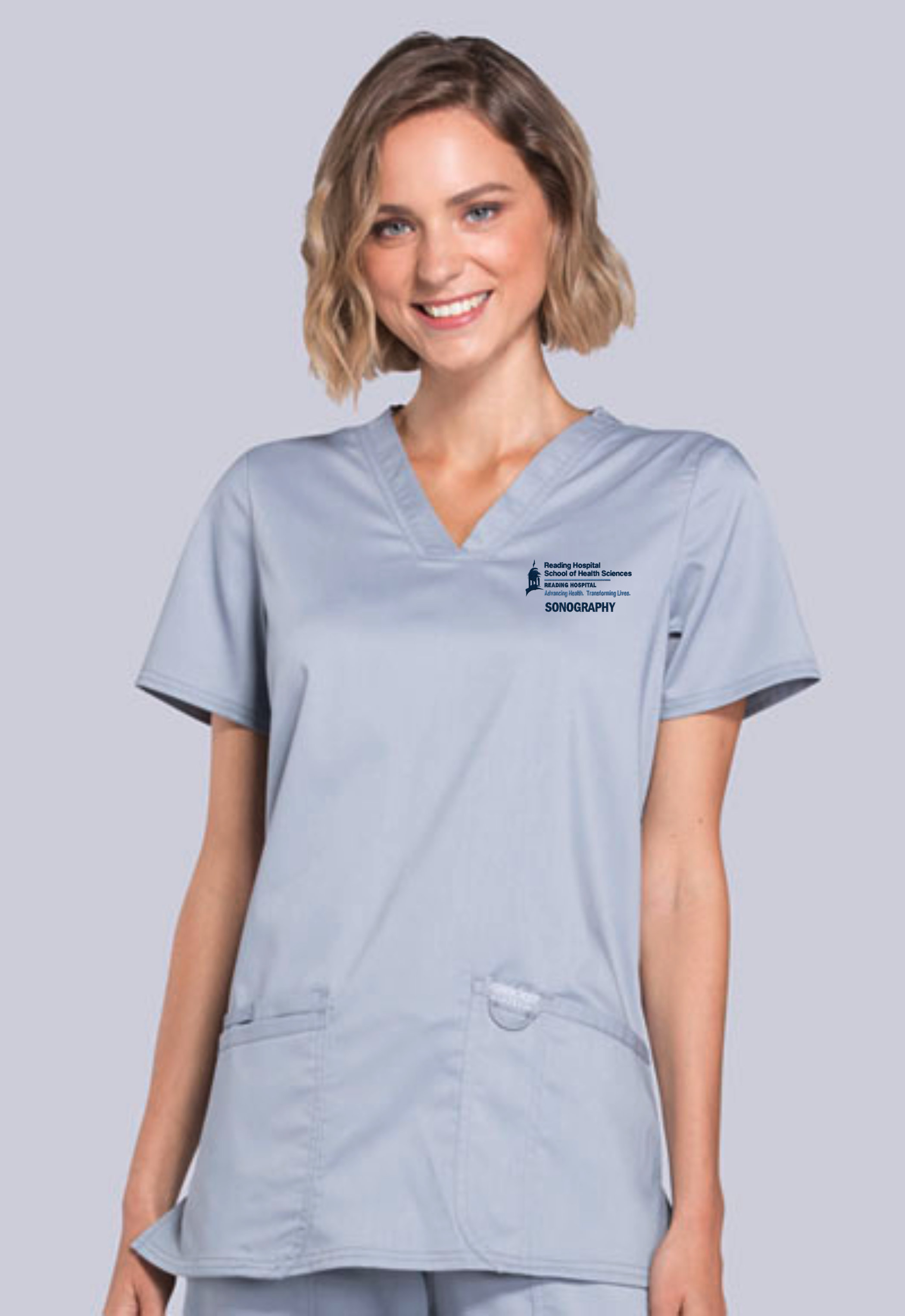 Cherokee Ladies 2% Spandex V-neck Scrub Top