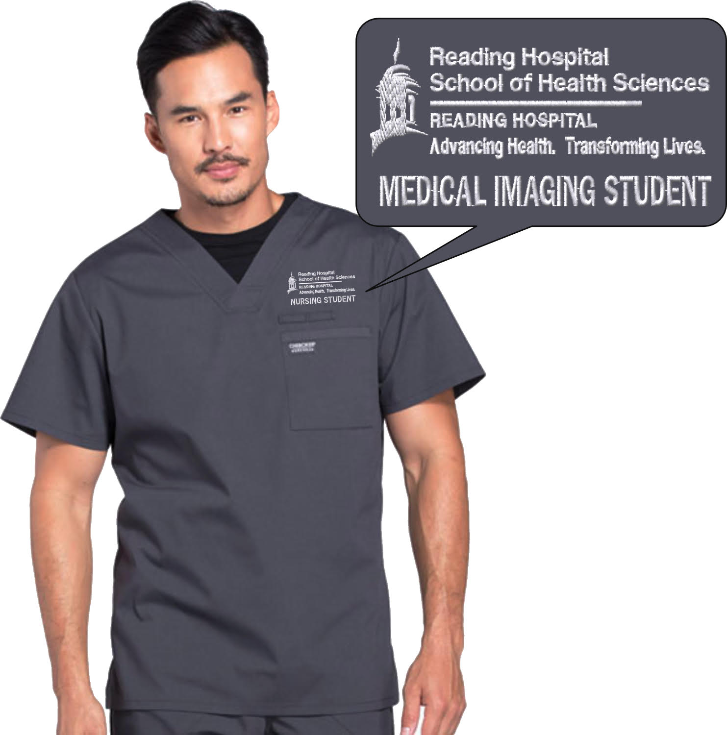WW675 Cherokee Men's V-Neck Scrub Top
