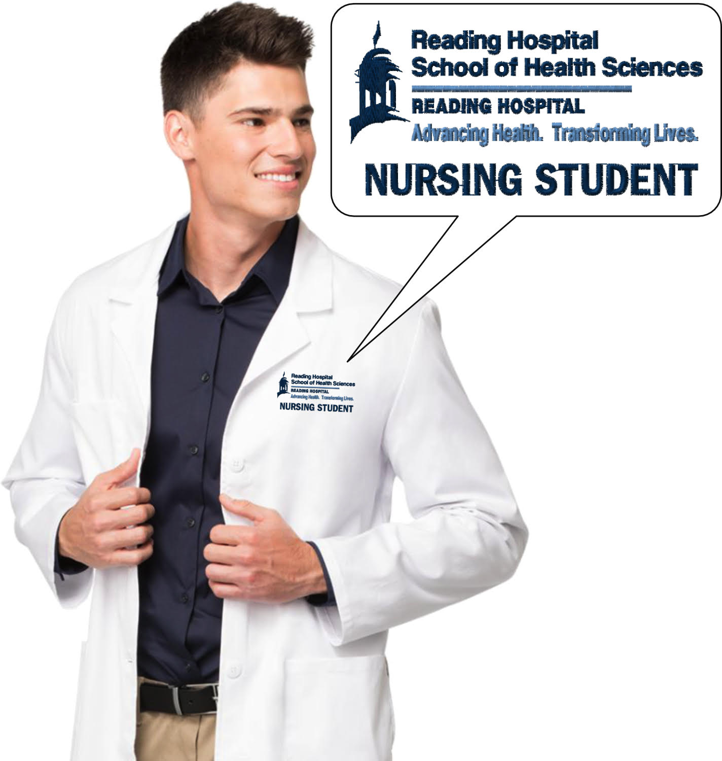 4403 Cherokee Men's (Unisex) Lab Coat