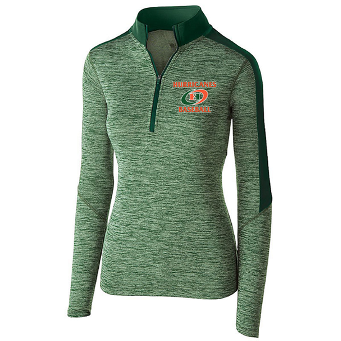 Item 28: Holloway #222742 Forest Heather/Forest Ladies Electrify 1/2 Zip Pullover