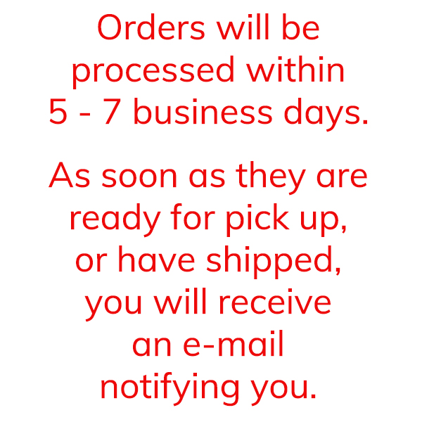#00A Production Time and Pick Up/Shipping Information