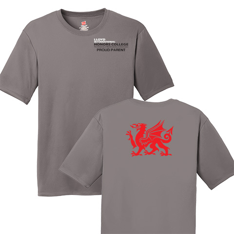 43 Front and Back Parent Logo- Wicking Shirt