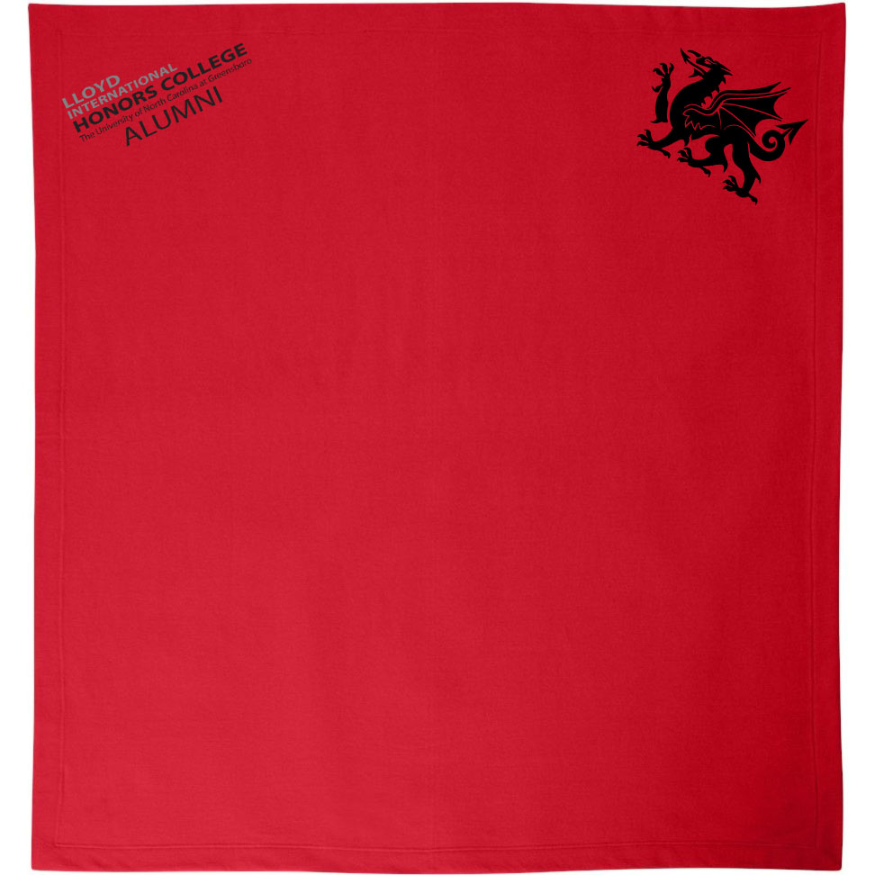 55 Full Color and Dragon Alumni Logo Blanket