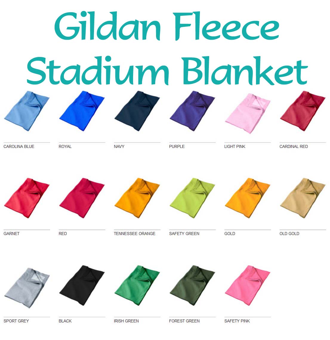 21 Blanket Color Chart