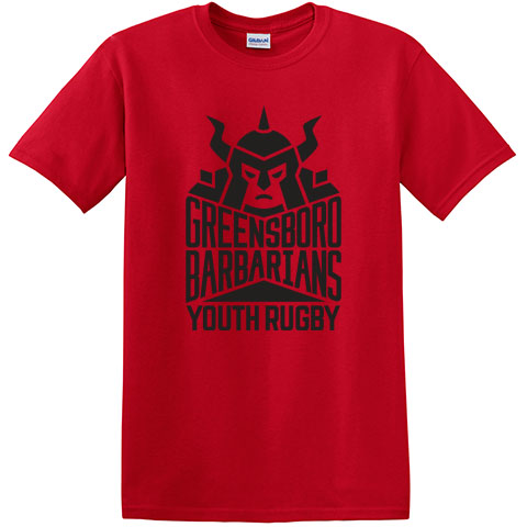 11 T-shirt with Barbarians Youth Rugby Logo across Chest