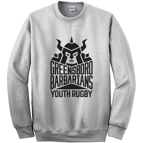 17 Crewneck Sweatshirt with Barbarians Youth Rugby Logo across Chest