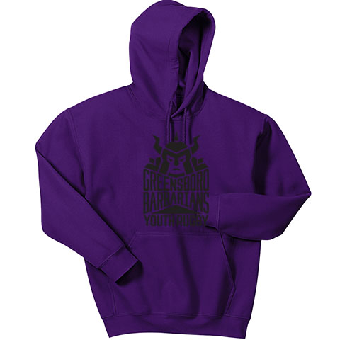 19 Hoodie with Barbarians Youth Rugby Logo across Chest