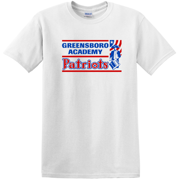 #13 White T-shirt - full color Patriots Logo