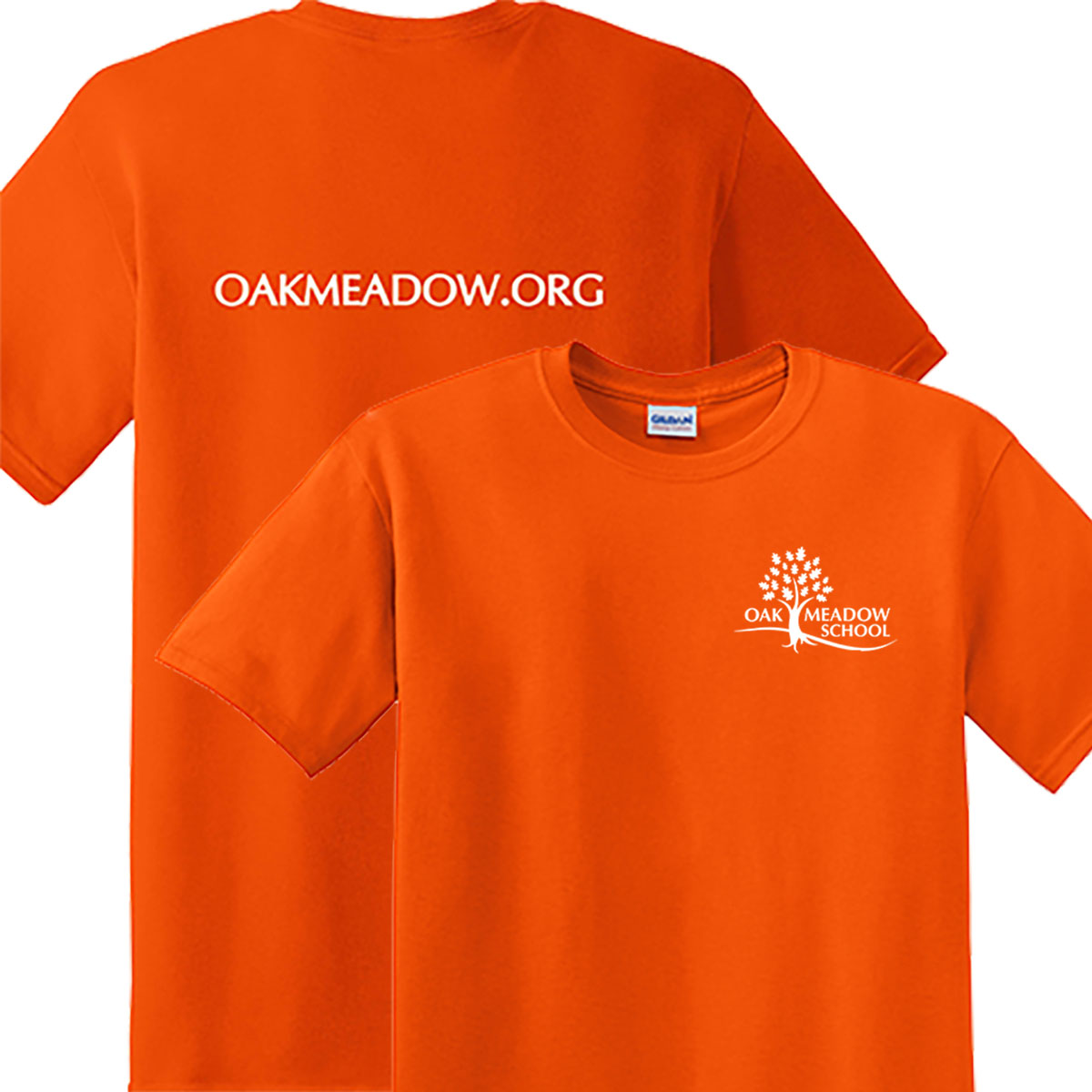 #01 Logo on 100% cotton Orange Shirt