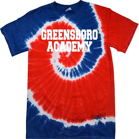#37 - Tie Dye T-shirt - Spiral Red/Royal