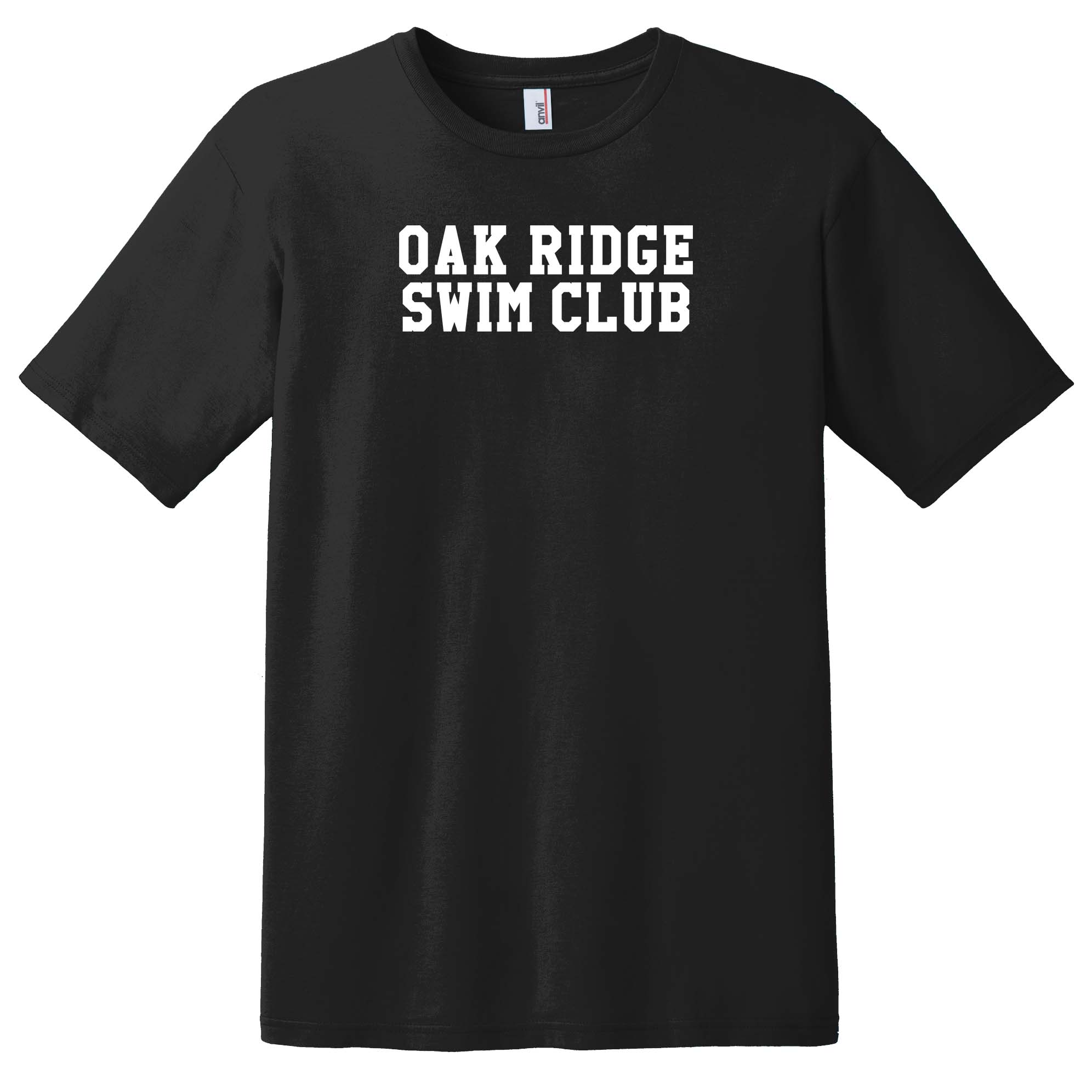 20 Soft Style T-shirt with Oak Ridge Swim Club Big or Small Logo - Youth, Ladies & Unisex