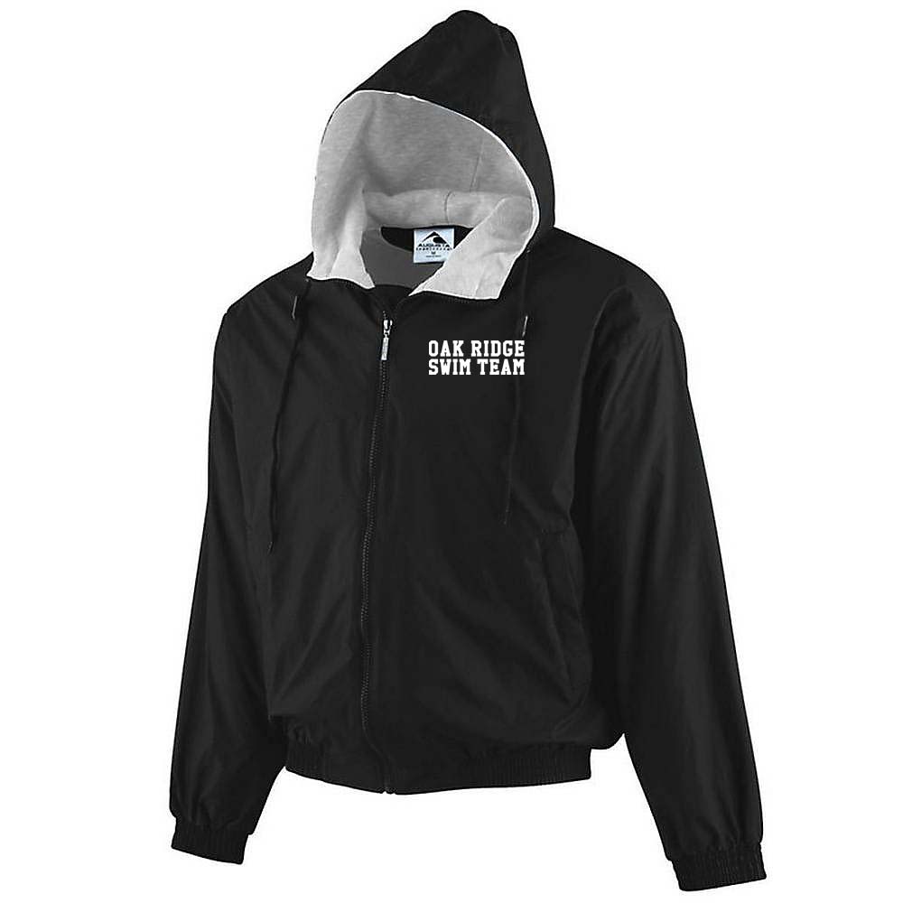 32 Hooded Taffeta Fleece Lined, Water Resistant Jacket with Swim Team Logo - Youth & Adult Sizes