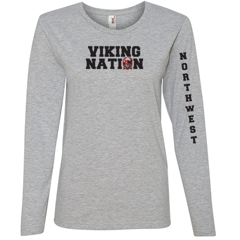 #10 Viking Nation Ladies Combed Ring Spun Cotton Long Sleeve T-shirt