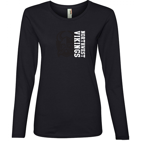 #14 Northwest Viking Ladies Combed Ring Spun Cotton Long Sleeve T-shirt