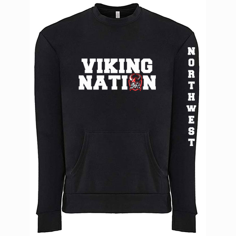 #21 Viking Nation Unisex 80/20 Fleece Crew with Pocket