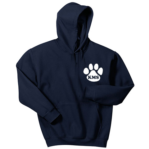 #14 Hoodie with a large or small KMS Paw Logo