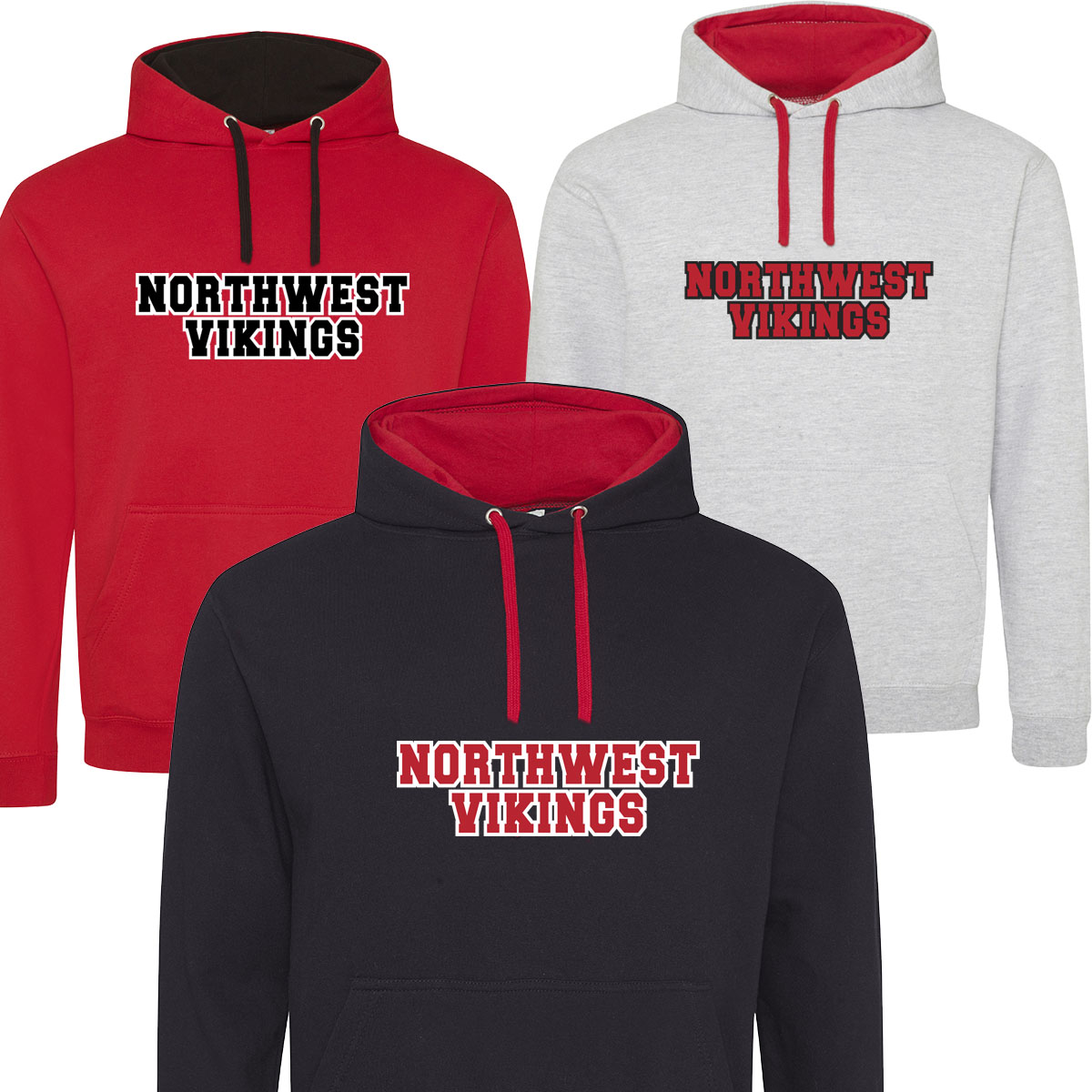 #002 Northwest Viking Contrast Hoodie