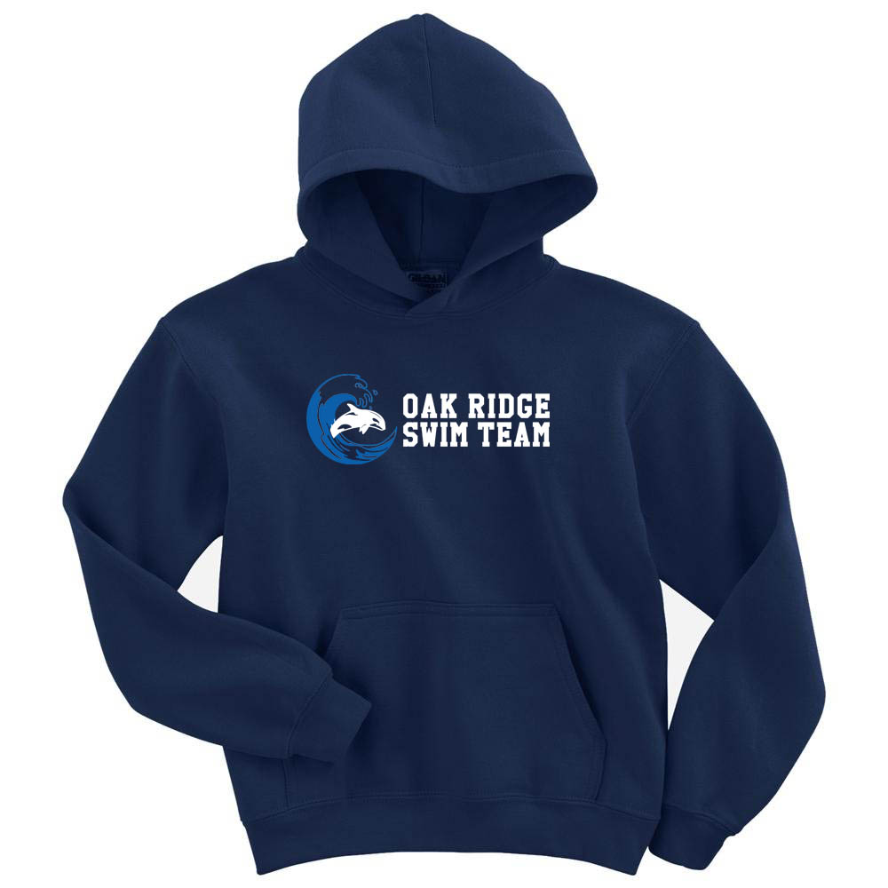 09 Hoodie with Oak Ridge Swim Team Logo - Youth
