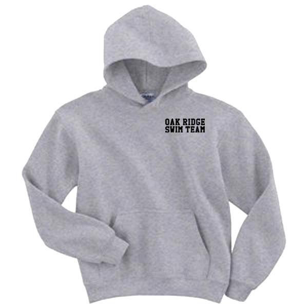 19 Hoodie with Oak Ridge Swim Team Simple Logo - Youth