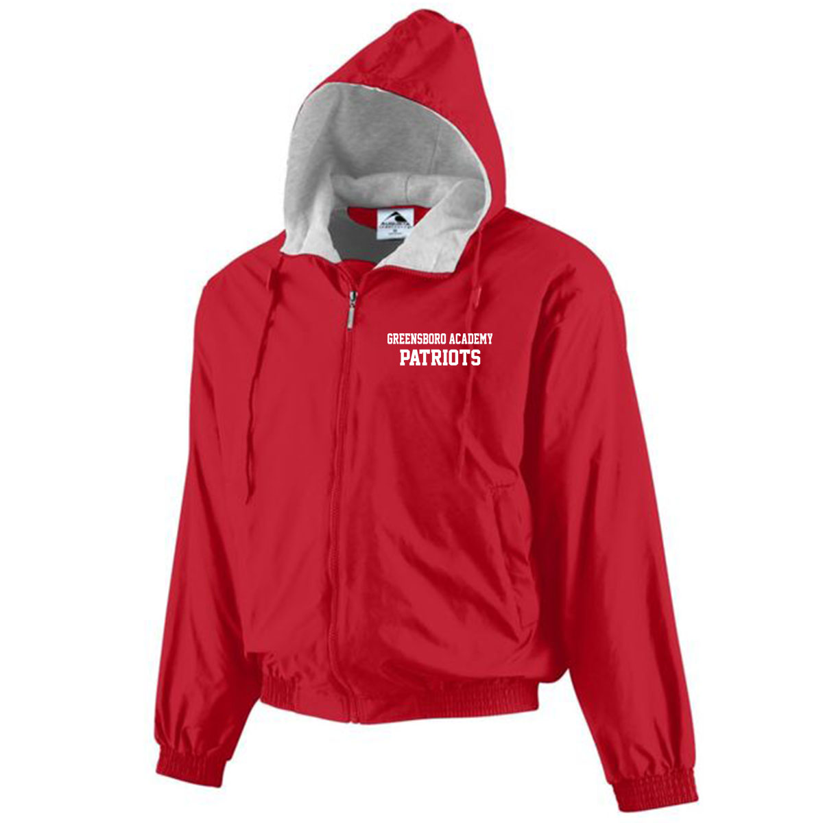 #47 Hooded Taffeta Fleece Lined Jacket - Greensboro Academy Patriots