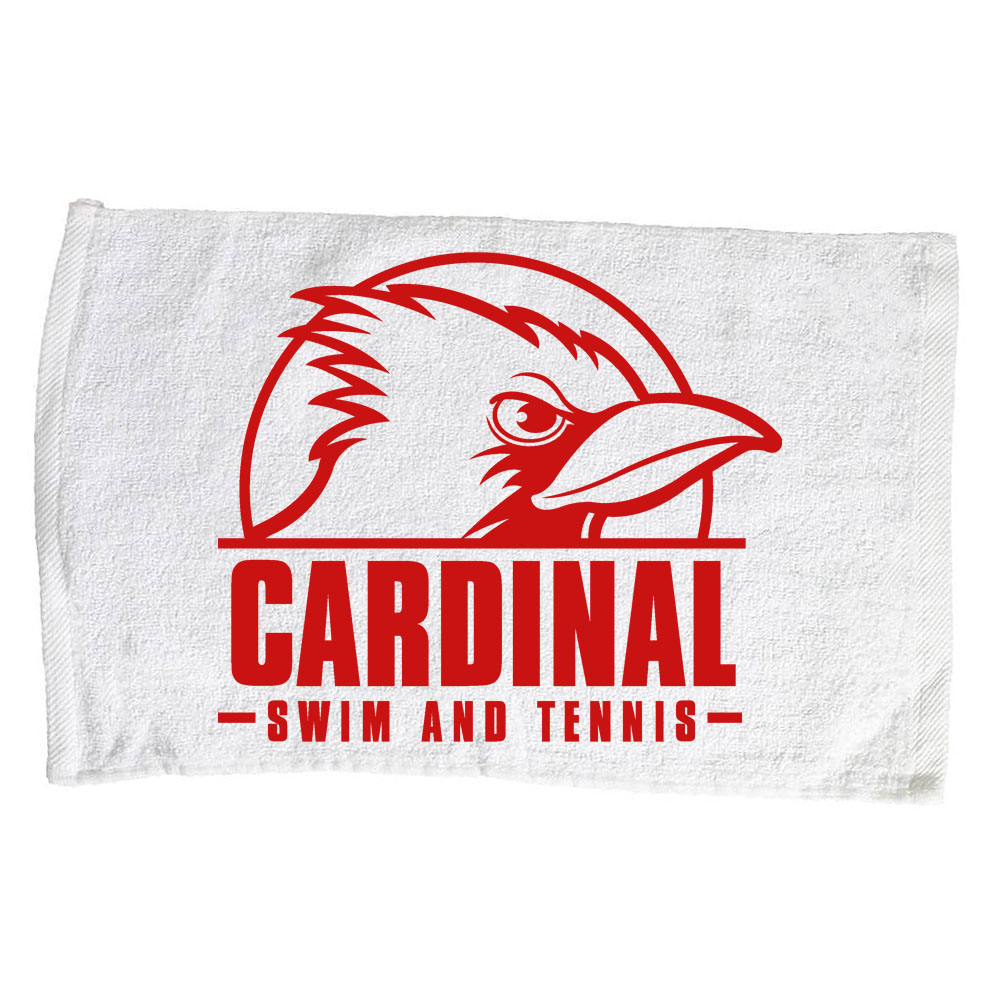 #09A 11" X 18" Small Hemmed Towel with full logo