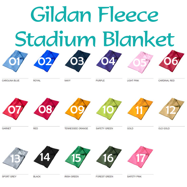 20 Blanket Color Chart