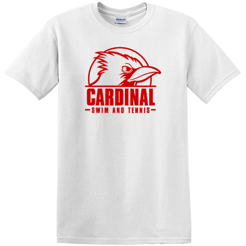 #04A Short Sleeve T-shirt - Cardinal Logo - Full Front Chest
