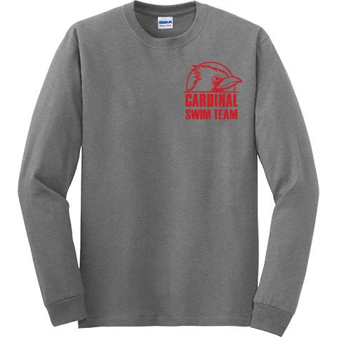 #01C Long Sleeve T-shirt - Swim Team Logo