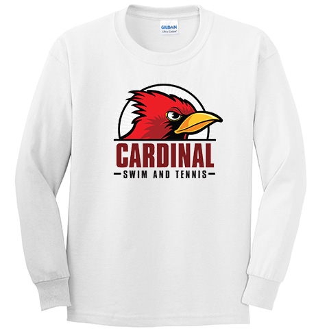 #07C Long Sleeve White T-shirt - Full Color Logo - Front Chest