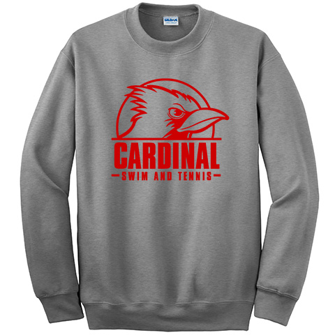 #04D Crew Sweatshirt - Cardinal Logo - Full Front Chest