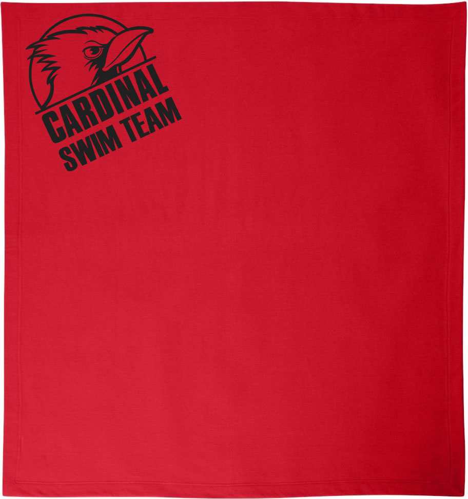 #01F Fleece Blanket- Swim Team Logo
