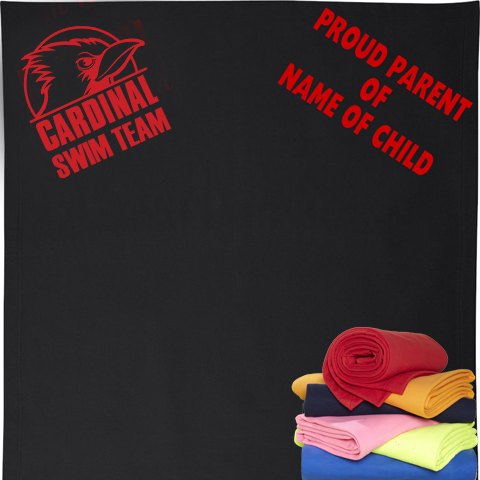 #03F Fleece Blanket - Swim Team Supporter Logo