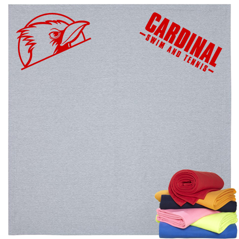 #04F Fleece Blanket- 1-color Cardinal Logo
