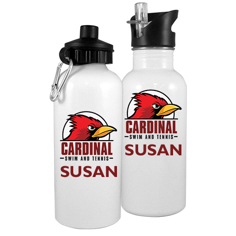 #07D Aluminum Water Bottle with Full Color Logo and name on both sides