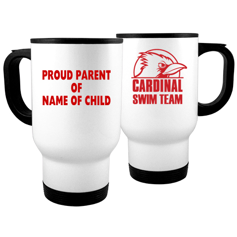 #03G Travel Mug with Swim Team Supporter Logo