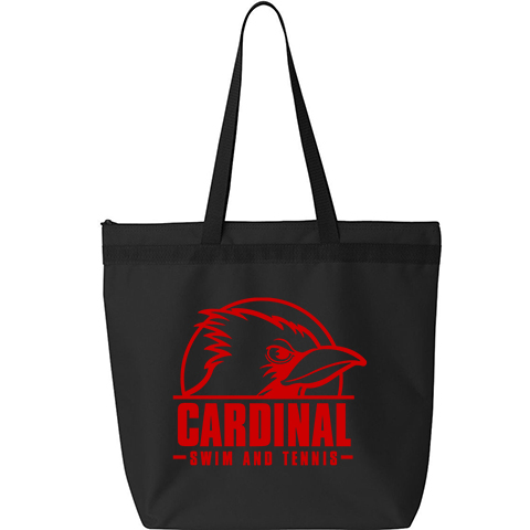 #04H Large Tote with 1-Color Cardinal Logo