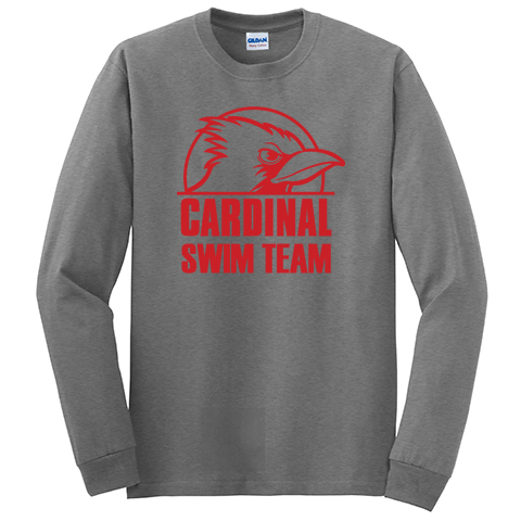 #02C Long Sleeve Shirt - Swim Team Logo across chest