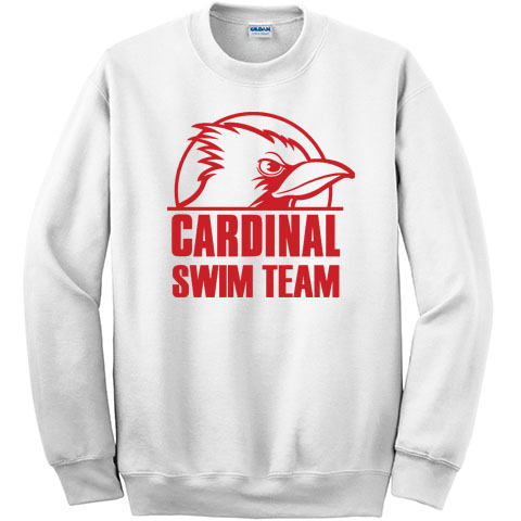 #02D Crew Sweatshirt - Swim Team Logo across chest