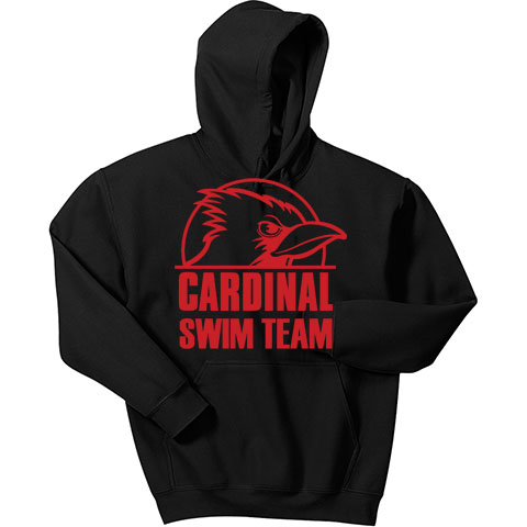#02E Hoodie - Swim Team Logo across chest