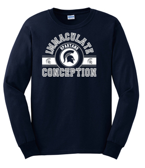 14. Navy Long Sleeve Shirt - ICS logo