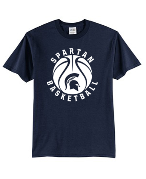 19. Next Level Navy Soft Short Sleeve Shirt - Basketball logo