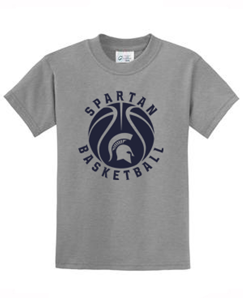22. Next Level Grey Soft Short Sleeve Shirt - Basketball logo