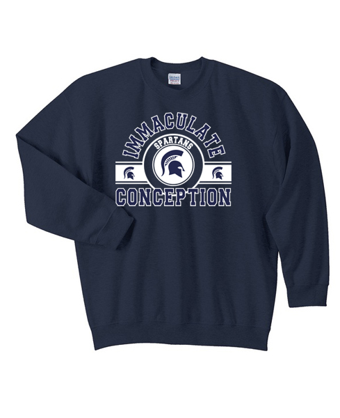 12. Navy Crewneck Sweatshirt - ICS Logo