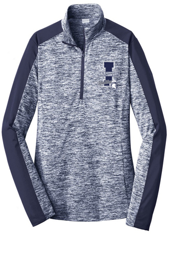 04.  Ladies Electric Heather 1/4 Zip Pullover