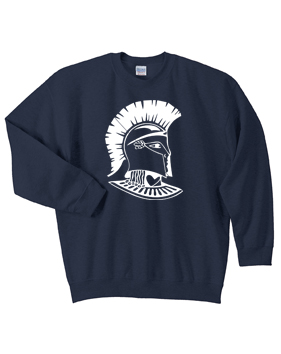 10. Navy Spartan Head Crewneck Sweatshirt