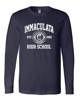 14. Bella+Canvas Navy Long Sleeve T-Shirt