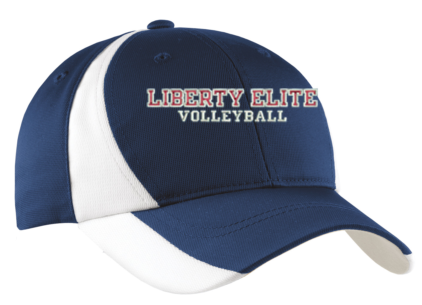 LEZ-STC12NV NAVY/WHITE DRYZONE MOISTURE WICKING BASEBALL CAP