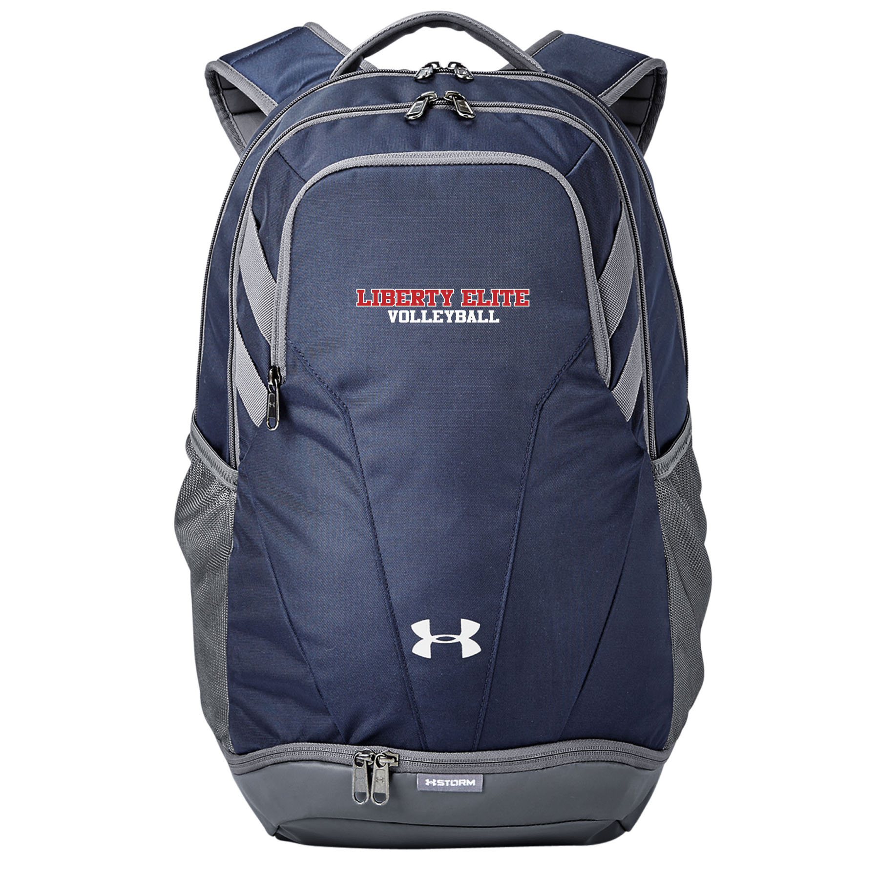 LEZ-1306060NAVY NAVY UNDER ARMOUR HUSTLE II BACKPACK - EMBROIDERED