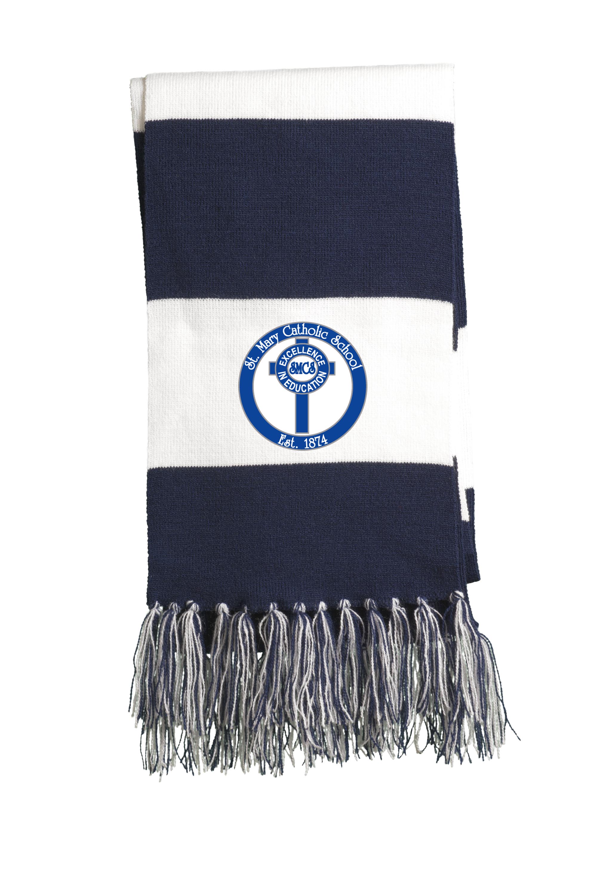 E3-STA02 Spectator Scarf with Logo Embroidered on Panel