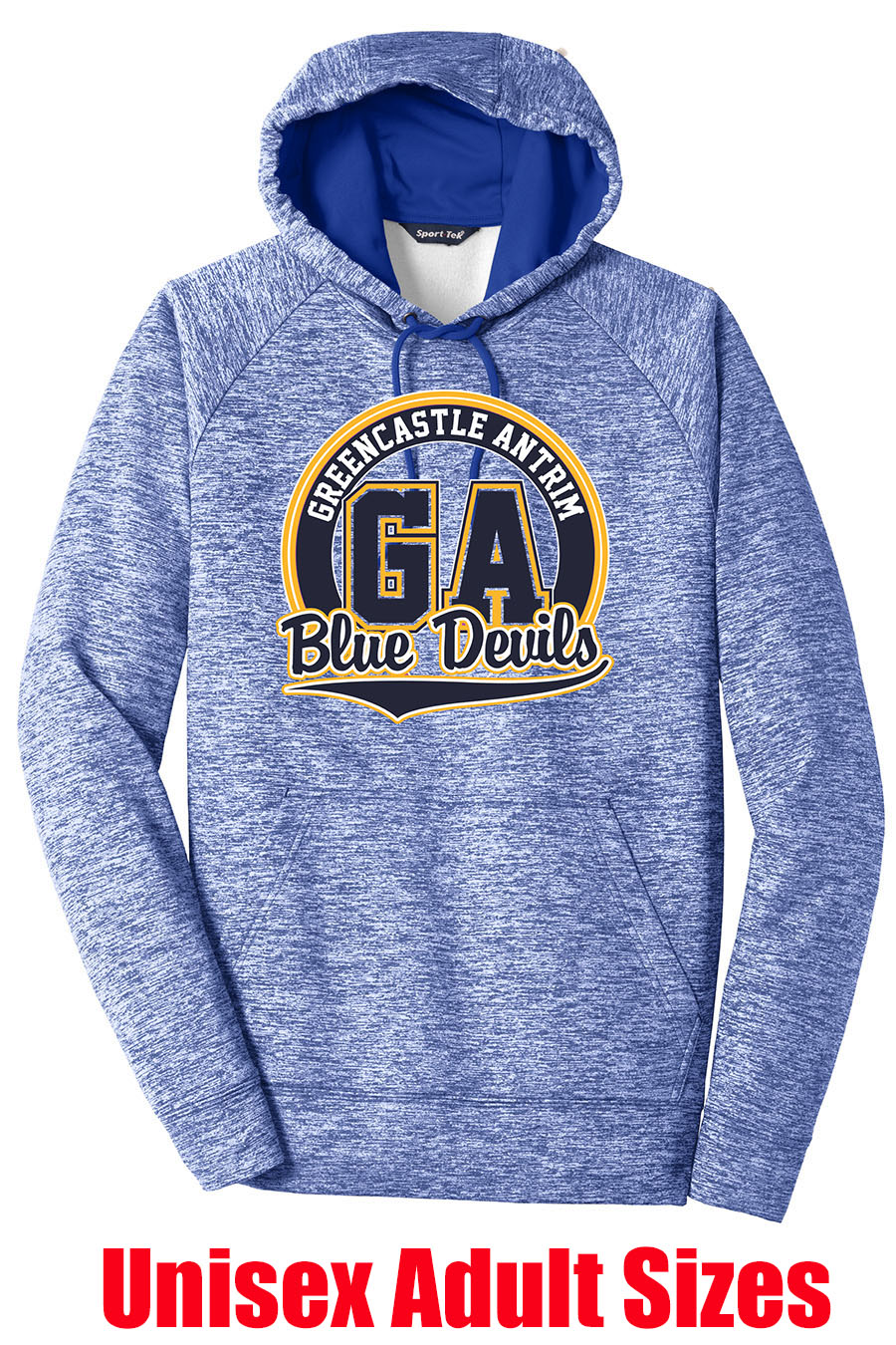 GUST225 Adult Unisex Sport-Tek PosiCharge Electric Heather Fleece Hooded Pullover